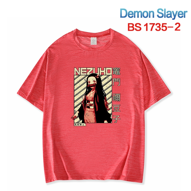 Demon Slayer Kimets  ice silk cotton loose and comfortable T-shirt from XS to 5XL BS-1735-2