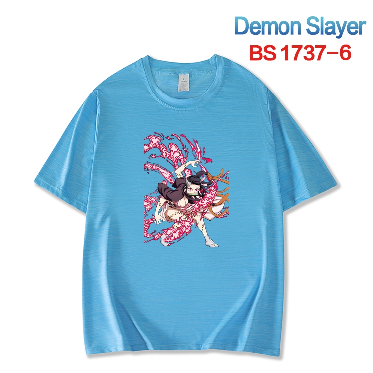 Demon Slayer Kimets  ice silk cotton loose and comfortable T-shirt from XS to 5XL BS-1737-6