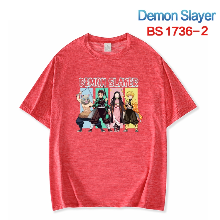 Demon Slayer Kimets  ice silk cotton loose and comfortable T-shirt from XS to 5XL BS-1736-2