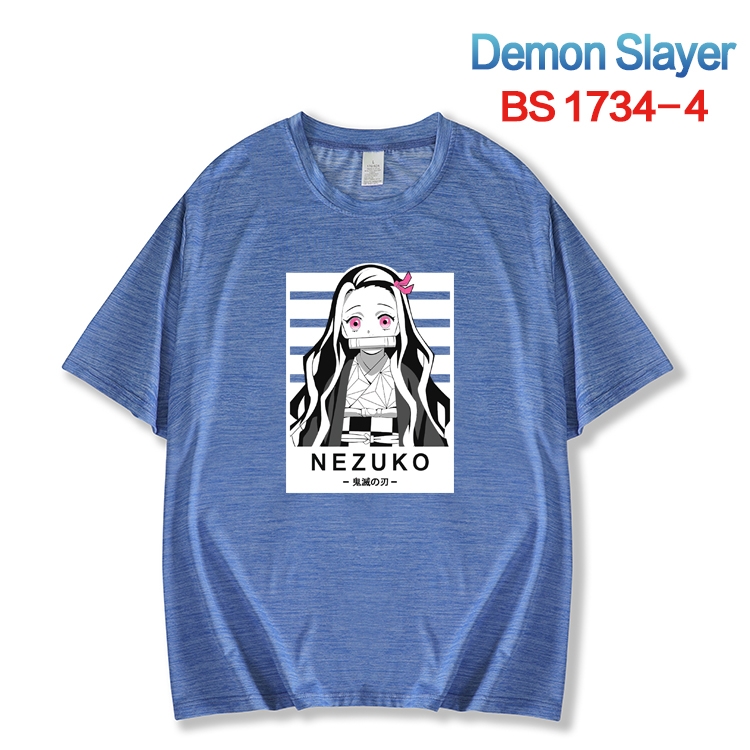 Demon Slayer Kimets  ice silk cotton loose and comfortable T-shirt from XS to 5XL BS-1734-4