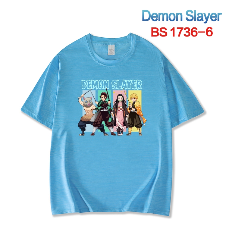 Demon Slayer Kimets  ice silk cotton loose and comfortable T-shirt from XS to 5XL BS-1736-6