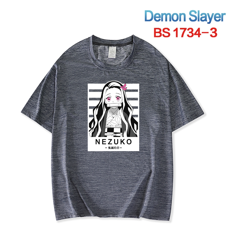 Demon Slayer Kimets  ice silk cotton loose and comfortable T-shirt from XS to 5XL BS-1734-3