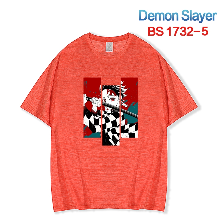 Demon Slayer Kimets  ice silk cotton loose and comfortable T-shirt from XS to 5XL BS-1732-5