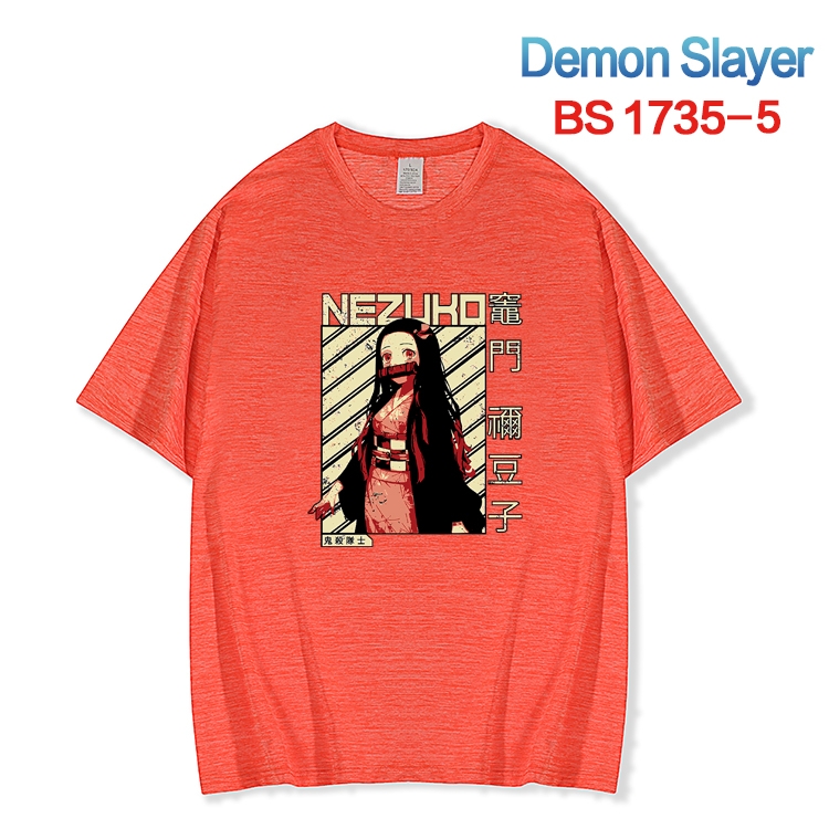 Demon Slayer Kimets  ice silk cotton loose and comfortable T-shirt from XS to 5XL  BS-1735-5