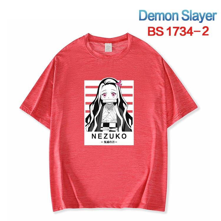 Demon Slayer Kimets  ice silk cotton loose and comfortable T-shirt from XS to 5XL  BS-1734-2