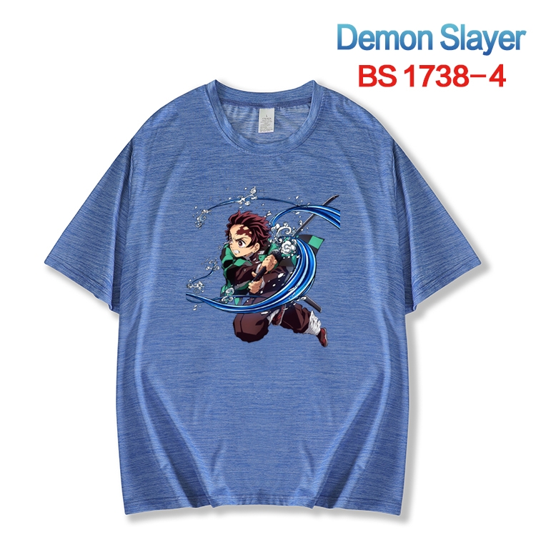 Demon Slayer Kimets  ice silk cotton loose and comfortable T-shirt from XS to 5XL BS-1738-4