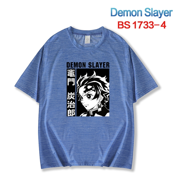 Demon Slayer Kimets  ice silk cotton loose and comfortable T-shirt from XS to 5XL BS-1733-4