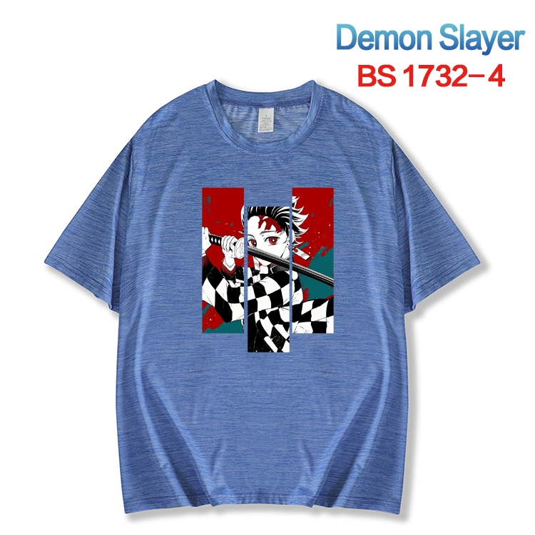 Demon Slayer Kimets  ice silk cotton loose and comfortable T-shirt from XS to 5XL BS-1732-4