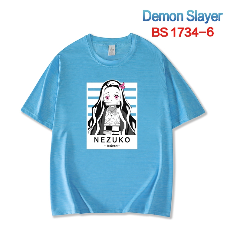 Demon Slayer Kimets  ice silk cotton loose and comfortable T-shirt from XS to 5XL  BS-1734-6