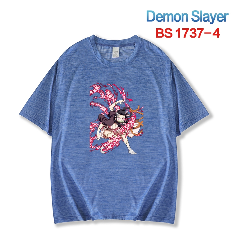 Demon Slayer Kimets  ice silk cotton loose and comfortable T-shirt from XS to 5XL  BS-1737-4