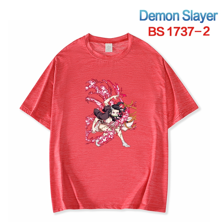 Demon Slayer Kimets  ice silk cotton loose and comfortable T-shirt from XS to 5XL BS-1737-2