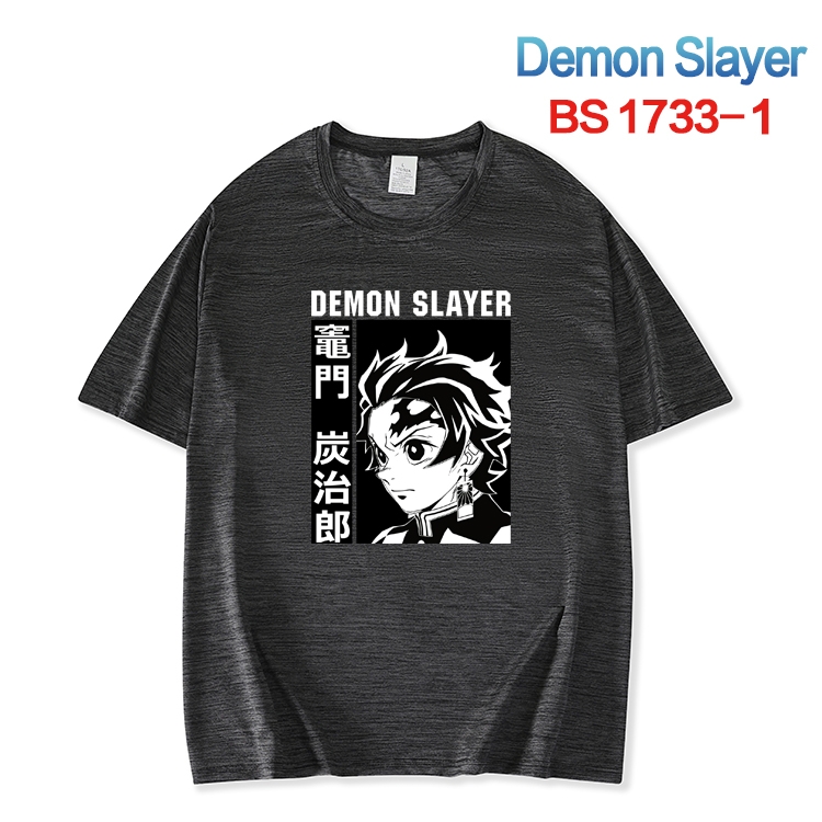 Demon Slayer Kimets  ice silk cotton loose and comfortable T-shirt from XS to 5XL BS-1733-1