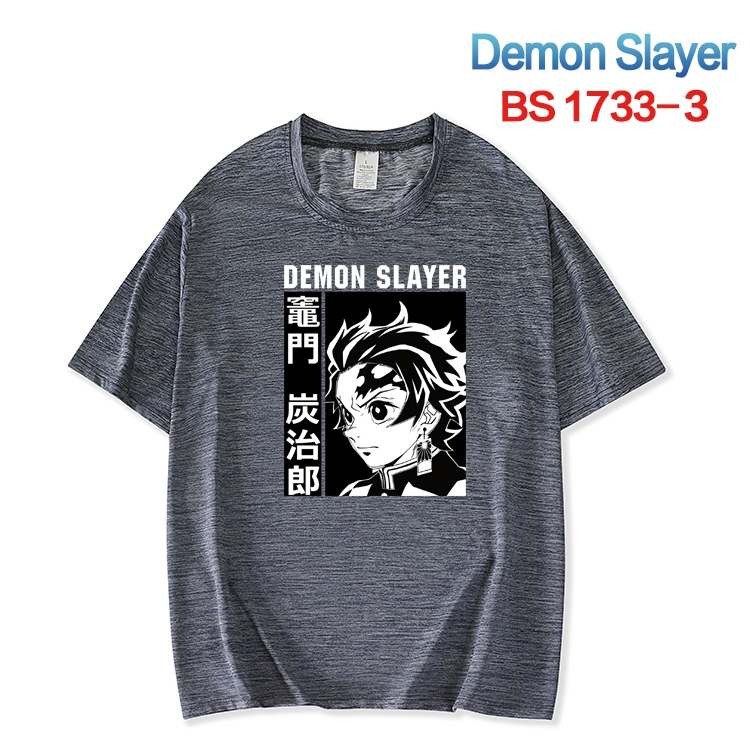 Demon Slayer Kimets  ice silk cotton loose and comfortable T-shirt from XS to 5XL  BS-1733-3