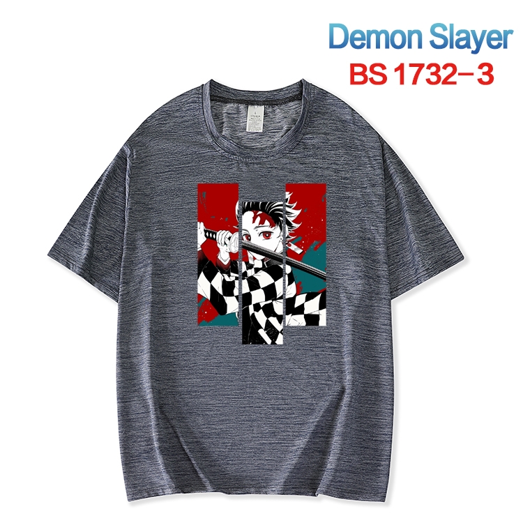 Demon Slayer Kimets  ice silk cotton loose and comfortable T-shirt from XS to 5XL BS-1732-3