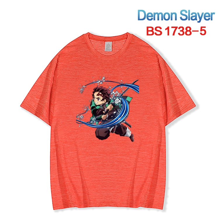 Demon Slayer Kimets  ice silk cotton loose and comfortable T-shirt from XS to 5XL  BS-1738-5