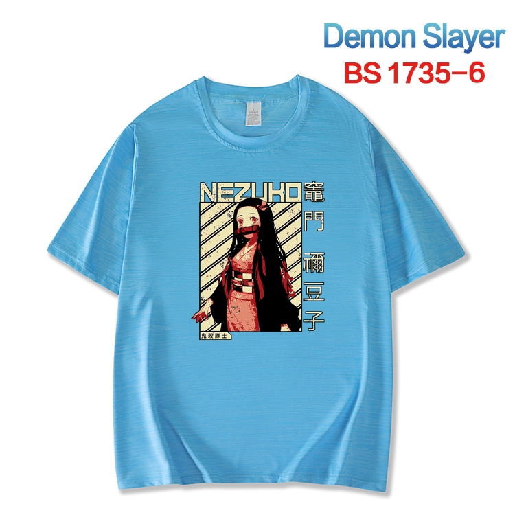 Demon Slayer Kimets  ice silk cotton loose and comfortable T-shirt from XS to 5XL BS-1735-6