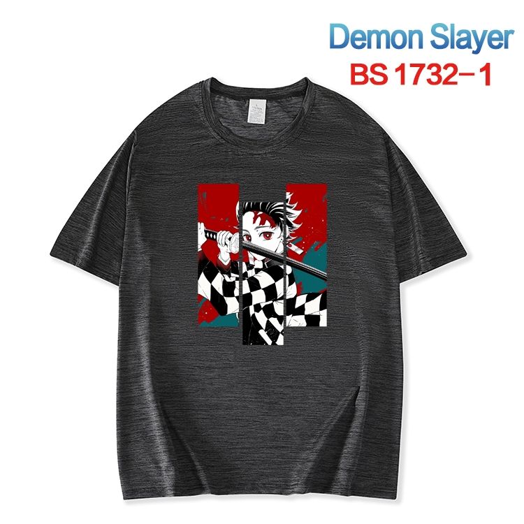 Demon Slayer Kimets  ice silk cotton loose and comfortable T-shirt from XS to 5XL  BS-1732-1