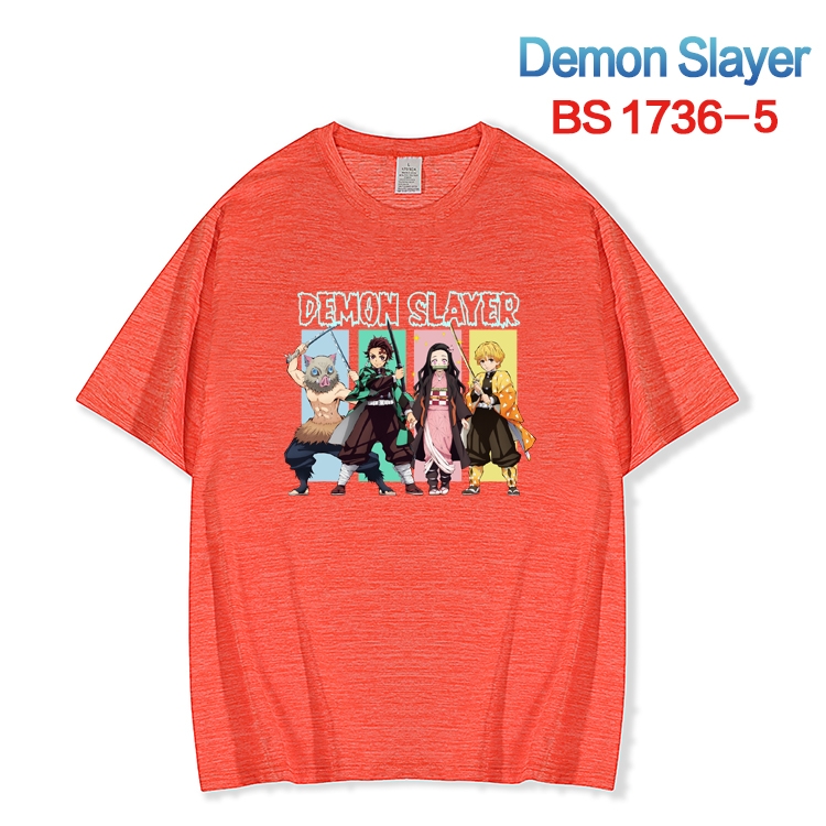 Demon Slayer Kimets  ice silk cotton loose and comfortable T-shirt from XS to 5XL BS-1736-5