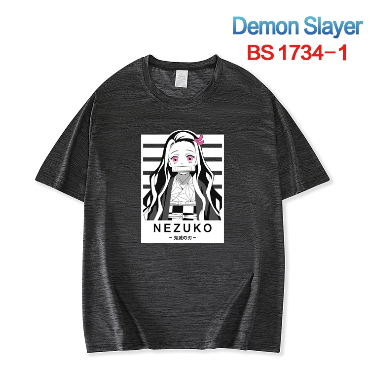 Demon Slayer Kimets  ice silk cotton loose and comfortable T-shirt from XS to 5XL BS-1734-1