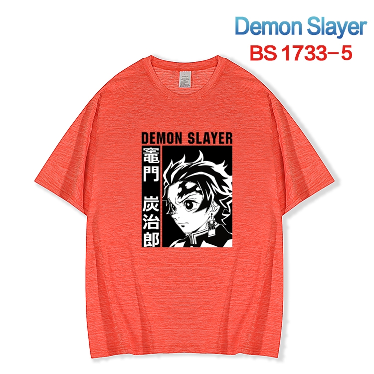 Demon Slayer Kimets  ice silk cotton loose and comfortable T-shirt from XS to 5XL BS-1733-5