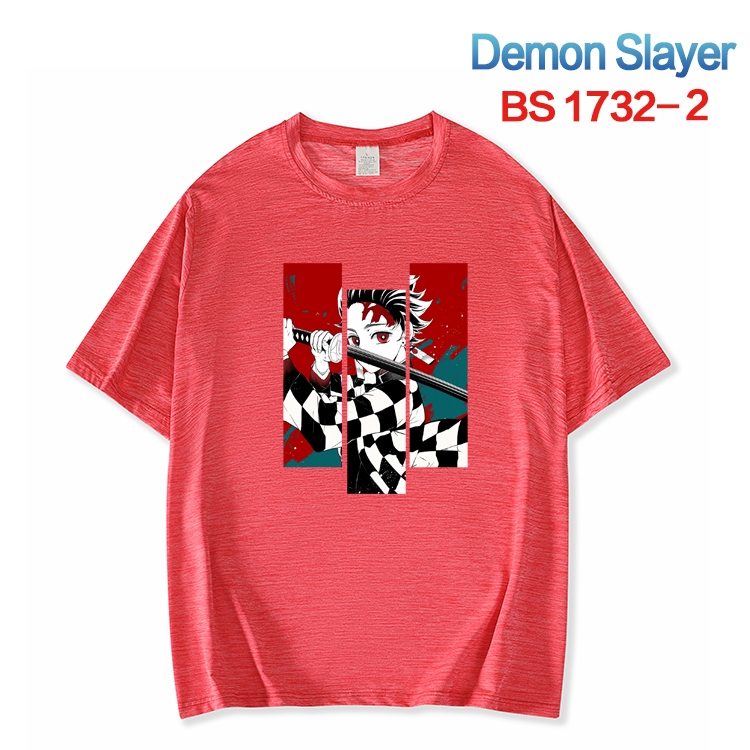 Demon Slayer Kimets  ice silk cotton loose and comfortable T-shirt from XS to 5XL BS-1732-2