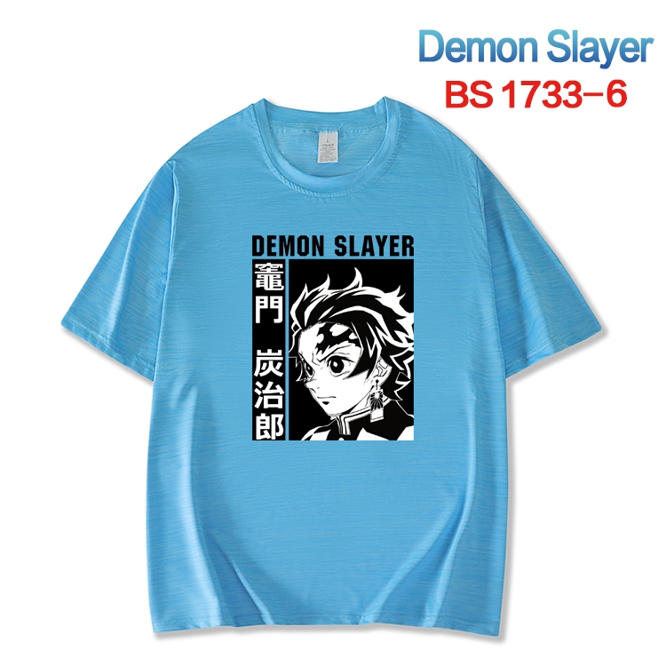 Demon Slayer Kimets  ice silk cotton loose and comfortable T-shirt from XS to 5XL BS-1733-6