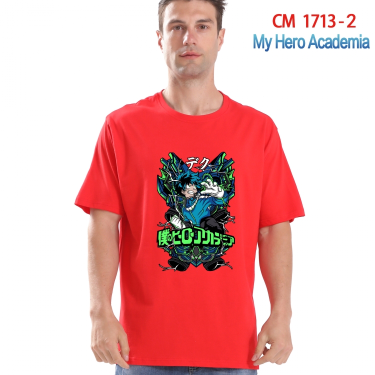 My Hero Academia Printed short-sleeved cotton T-shirt from S to 4XL CM-1713-2