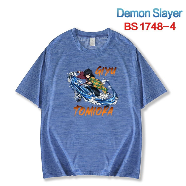 Demon Slayer Kimets ice silk cotton loose and comfortable T-shirt from XS to 5XL  BS-1748-4