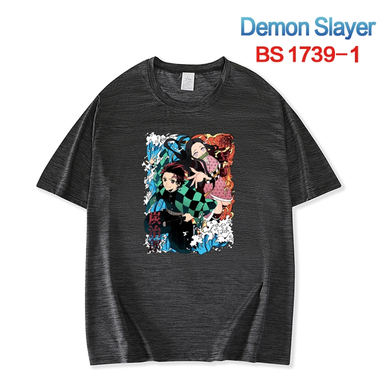 Demon Slayer Kimets ice silk cotton loose and comfortable T-shirt from XS to 5XL   BS-1739-1