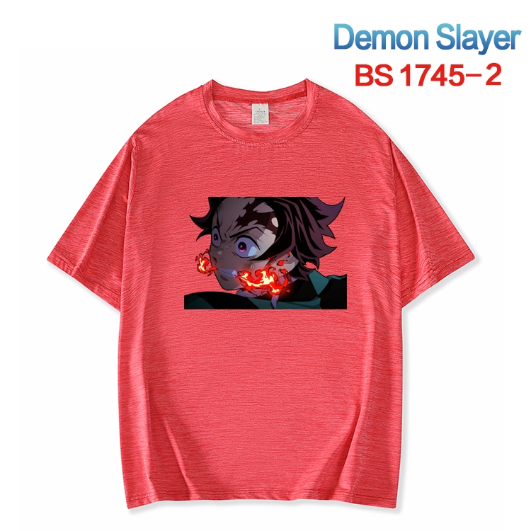 Demon Slayer Kimets ice silk cotton loose and comfortable T-shirt from XS to 5XL  BS-1745-2