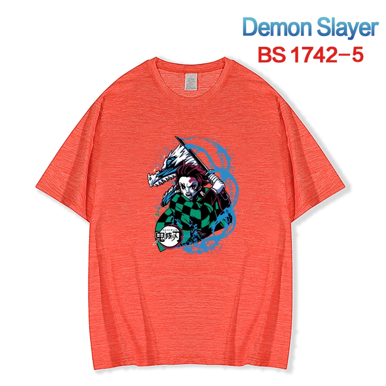 Demon Slayer Kimets ice silk cotton loose and comfortable T-shirt from XS to 5XL BS-1742-5