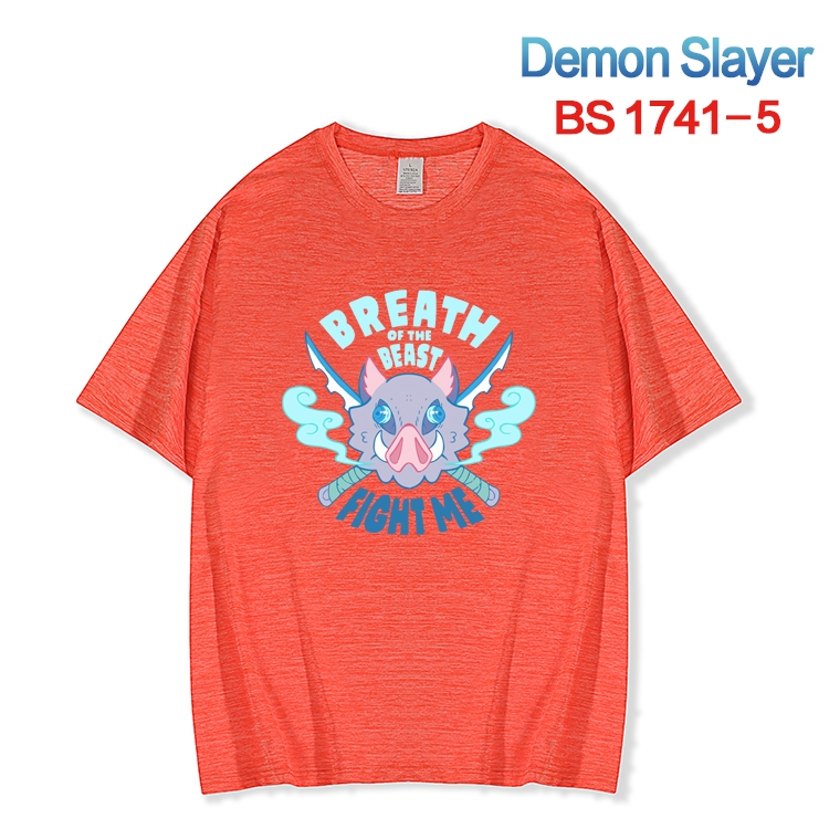 Demon Slayer Kimets ice silk cotton loose and comfortable T-shirt from XS to 5XL   BS-1741-5