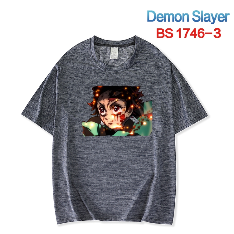 Demon Slayer Kimets ice silk cotton loose and comfortable T-shirt from XS to 5XL   BS-1746-3