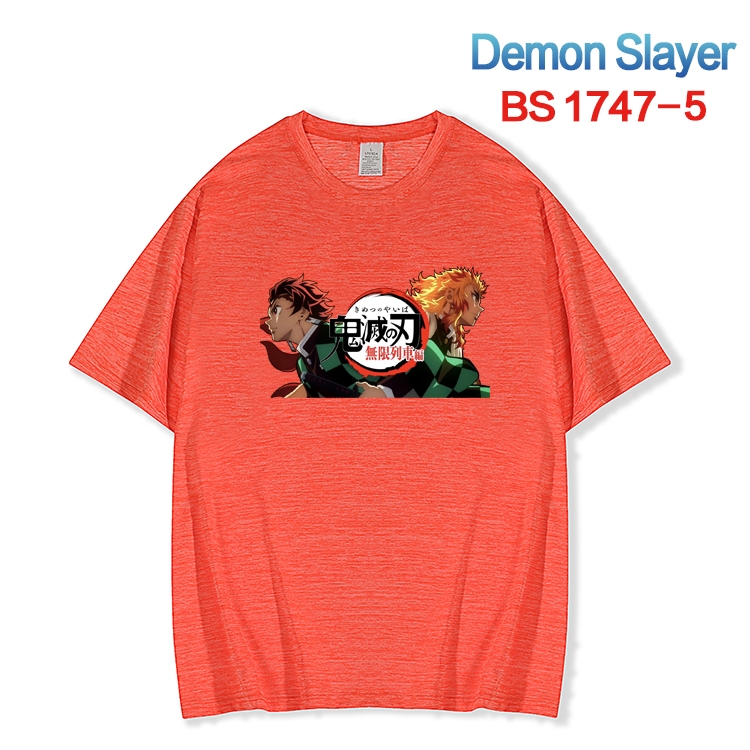 Demon Slayer Kimets ice silk cotton loose and comfortable T-shirt from XS to 5XL V