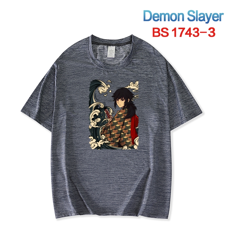 Demon Slayer Kimets ice silk cotton loose and comfortable T-shirt from XS to 5XL   BS-1743-3