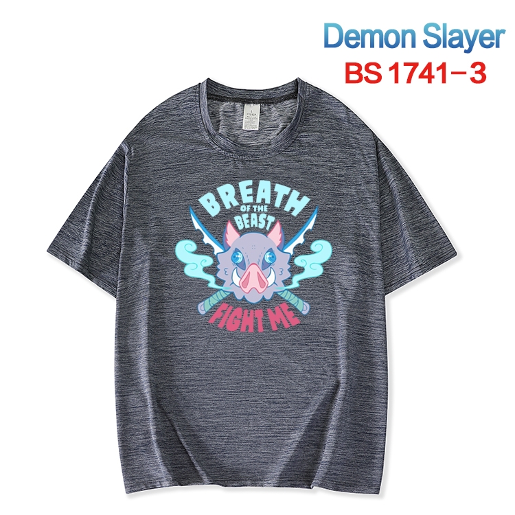 Demon Slayer Kimets ice silk cotton loose and comfortable T-shirt from XS to 5XL  BS-1741-3