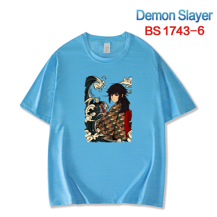 Demon Slayer Kimets ice silk cotton loose and comfortable T-shirt from XS to 5XL  BS-1743-6