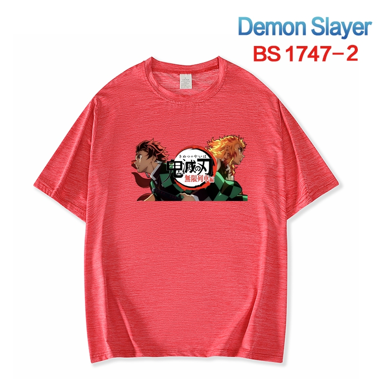 Demon Slayer Kimets ice silk cotton loose and comfortable T-shirt from XS to 5XL  BS-1747-2