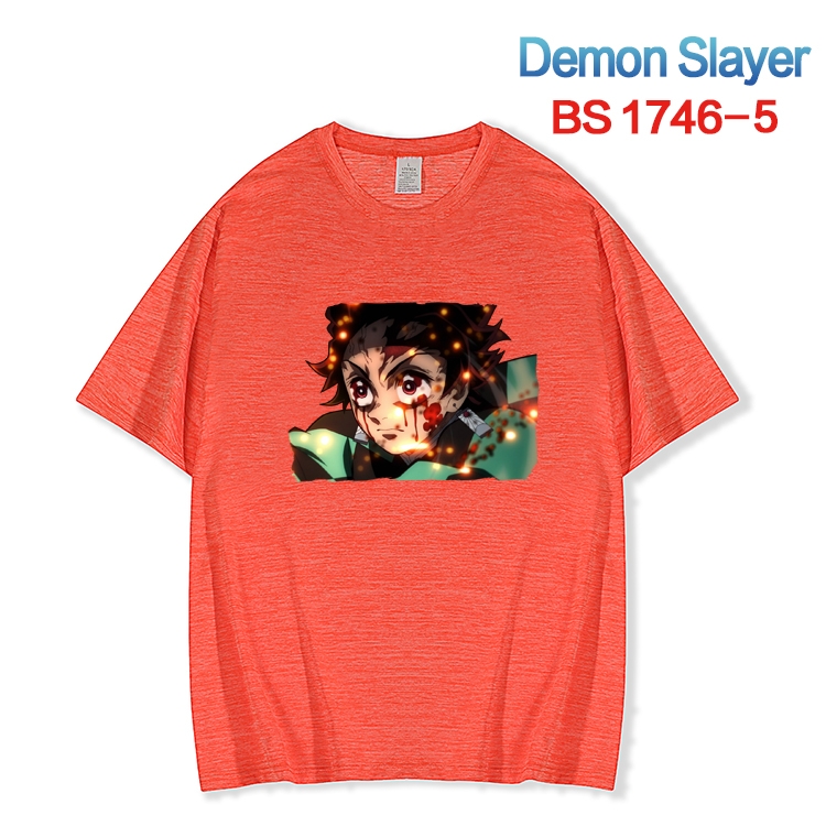 Demon Slayer Kimets ice silk cotton loose and comfortable T-shirt from XS to 5XL  BS-1746-5