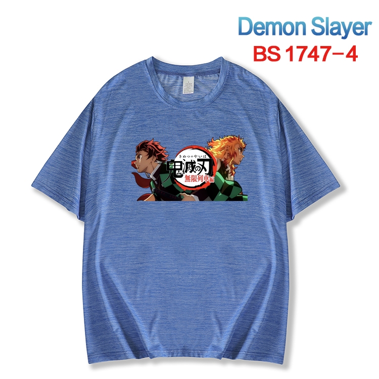 Demon Slayer Kimets ice silk cotton loose and comfortable T-shirt from XS to 5XL  BS-1747-4