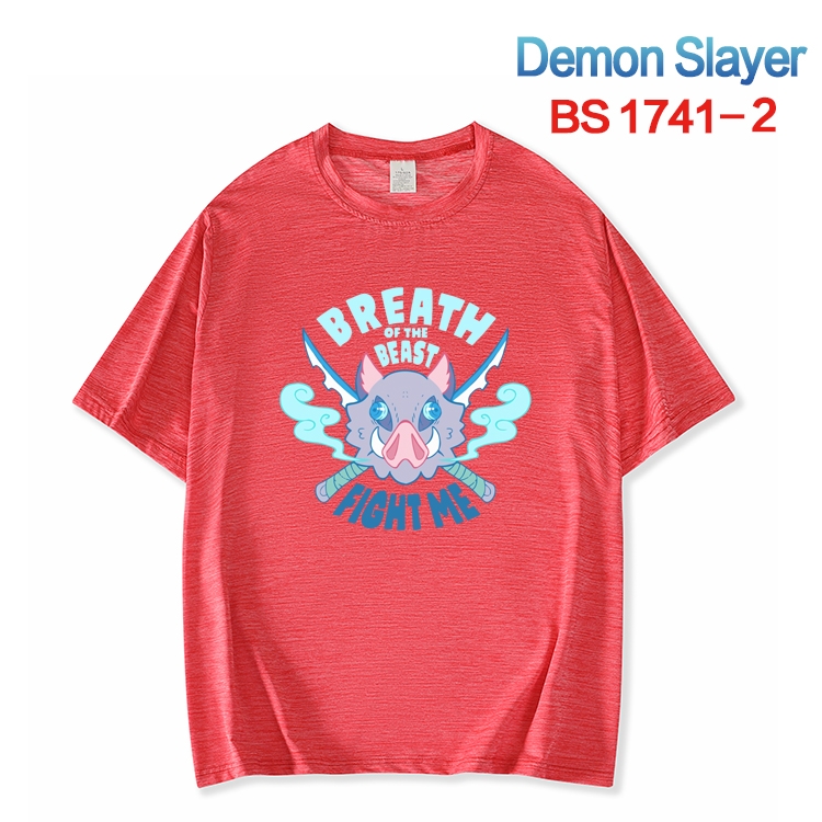 Demon Slayer Kimets ice silk cotton loose and comfortable T-shirt from XS to 5XL BS-1741-2