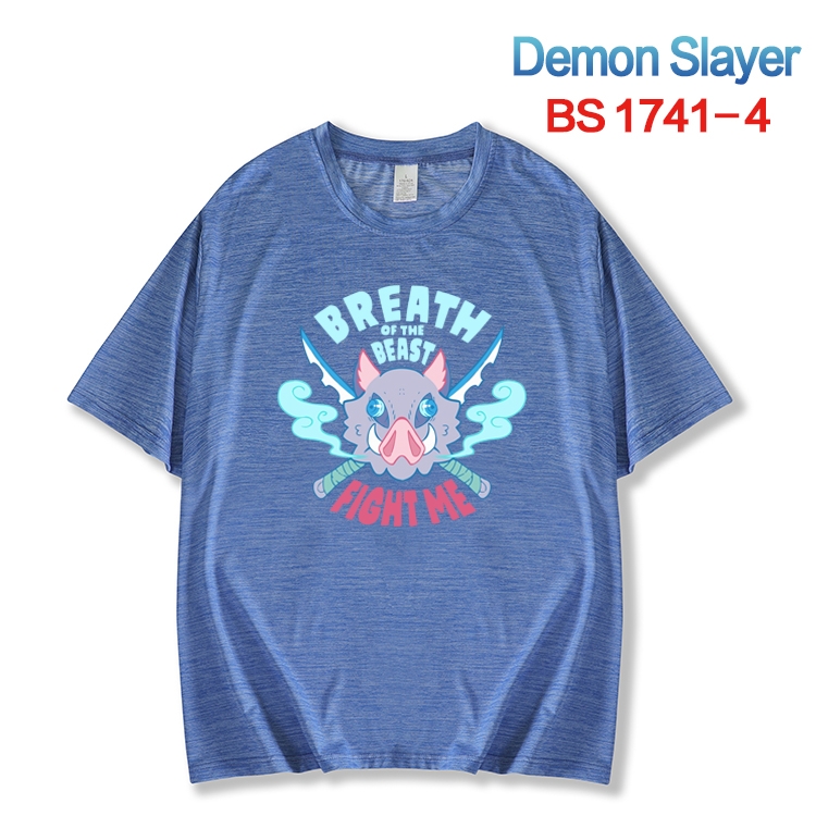 Demon Slayer Kimets ice silk cotton loose and comfortable T-shirt from XS to 5XL  BS-1741-4