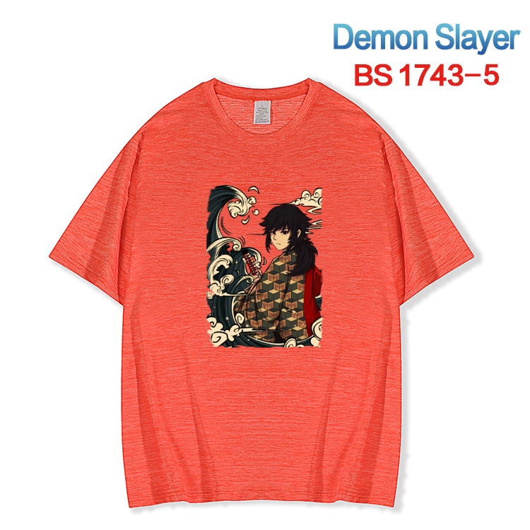 Demon Slayer Kimets ice silk cotton loose and comfortable T-shirt from XS to 5XL  BS-1743-5