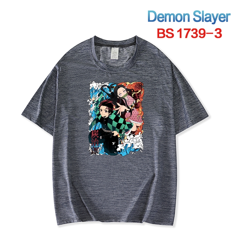 Demon Slayer Kimets ice silk cotton loose and comfortable T-shirt from XS to 5XL   BS-1739-3