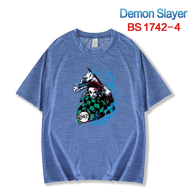 Demon Slayer Kimets ice silk cotton loose and comfortable T-shirt from XS to 5XL BS-1742-4