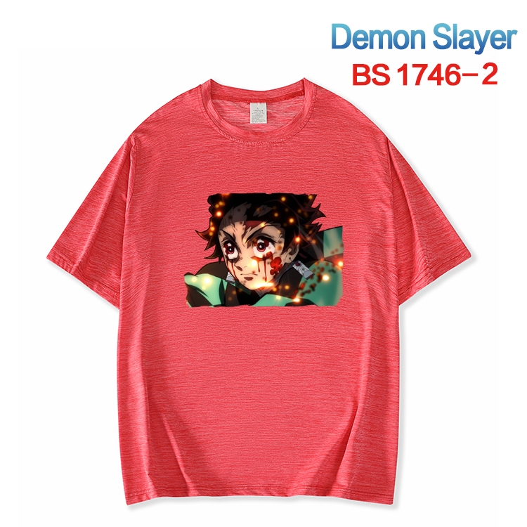 Demon Slayer Kimets ice silk cotton loose and comfortable T-shirt from XS to 5XL  BS-1746-2