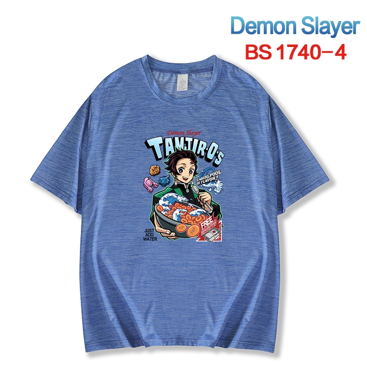 Demon Slayer Kimets ice silk cotton loose and comfortable T-shirt from XS to 5XL  BS-1740-4