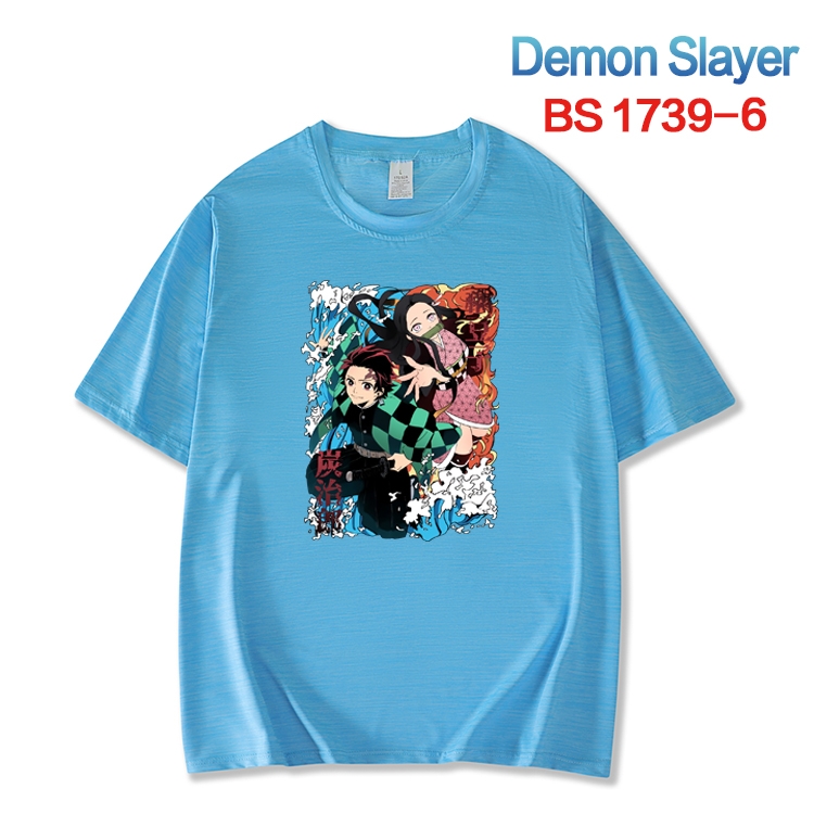 Demon Slayer Kimets ice silk cotton loose and comfortable T-shirt from XS to 5XL  BS-1739-6