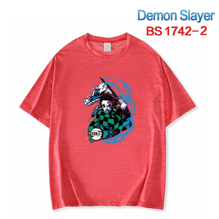 Demon Slayer Kimets ice silk cotton loose and comfortable T-shirt from XS to 5XL  BS-1742-2