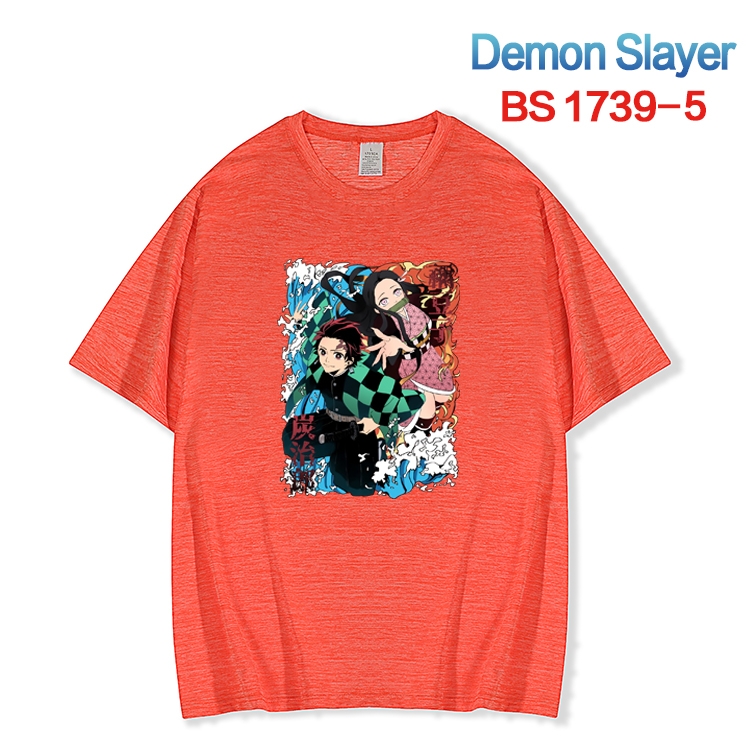 Demon Slayer Kimets ice silk cotton loose and comfortable T-shirt from XS to 5XL  BS-1739-5